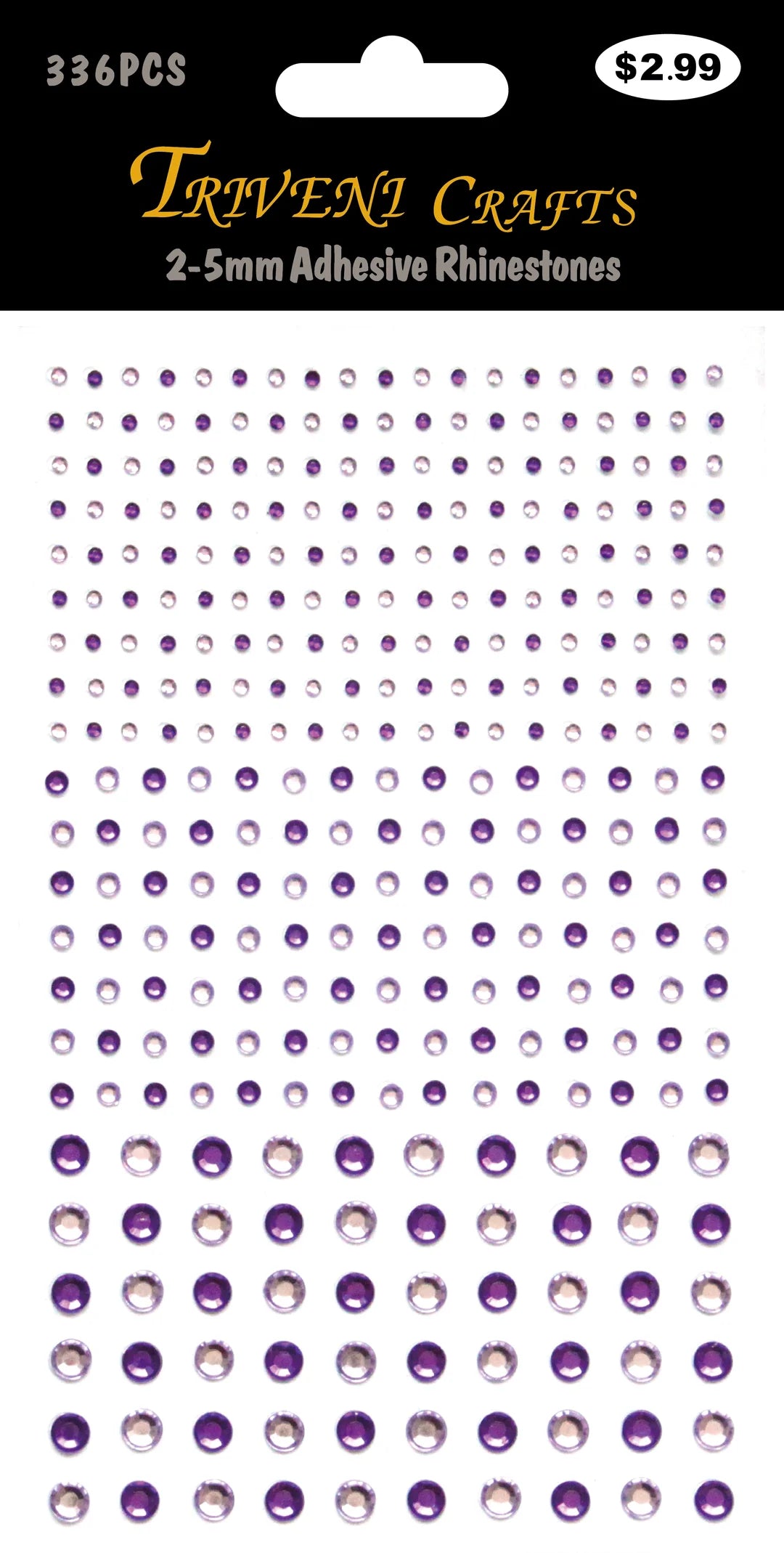 Triveni Crafts - 2-5mm Rhinestones - Purples