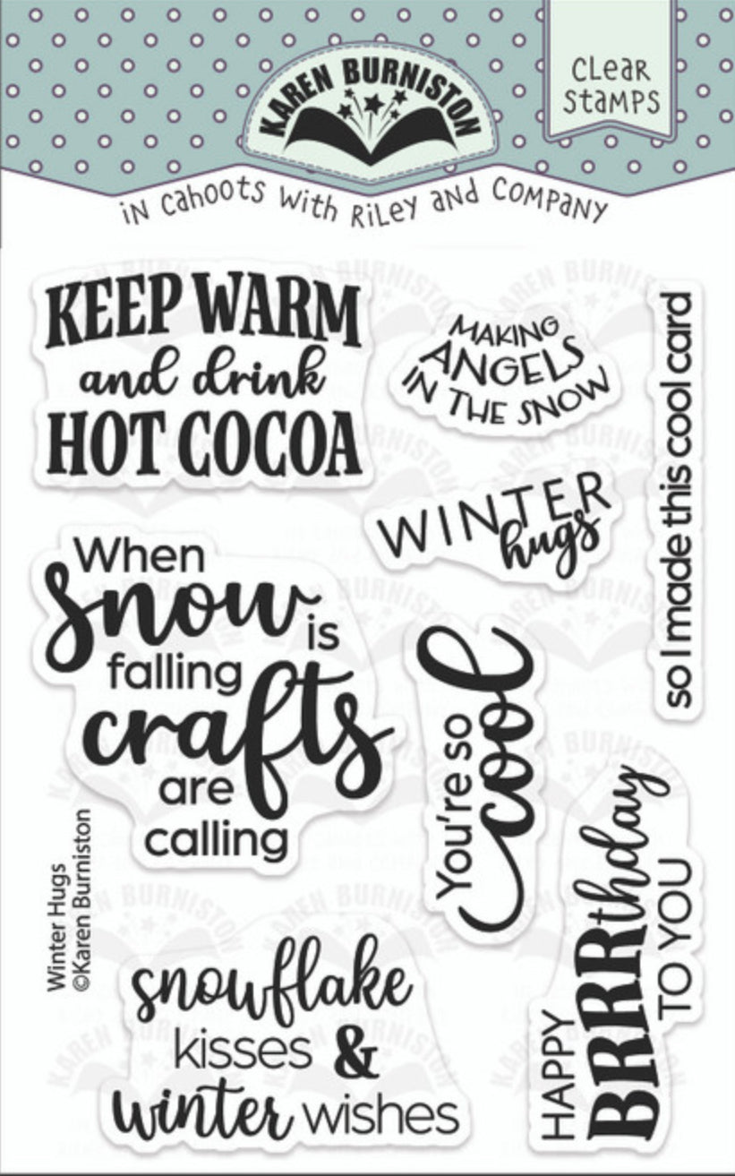 Karen Burniston - Clear Stamps - Winter Hugs