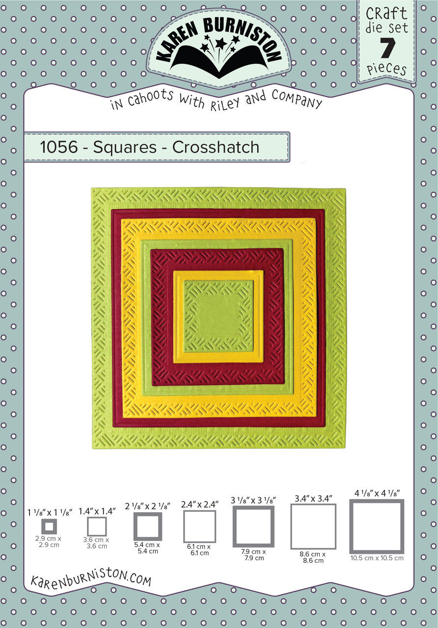 1056 Karen Burniston - Squares-Crosshatch