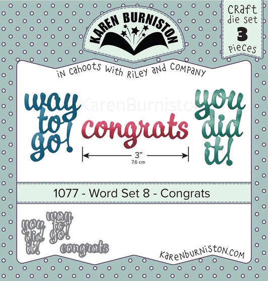 1077 Karen Burniston - Word Set 8 - Congrats