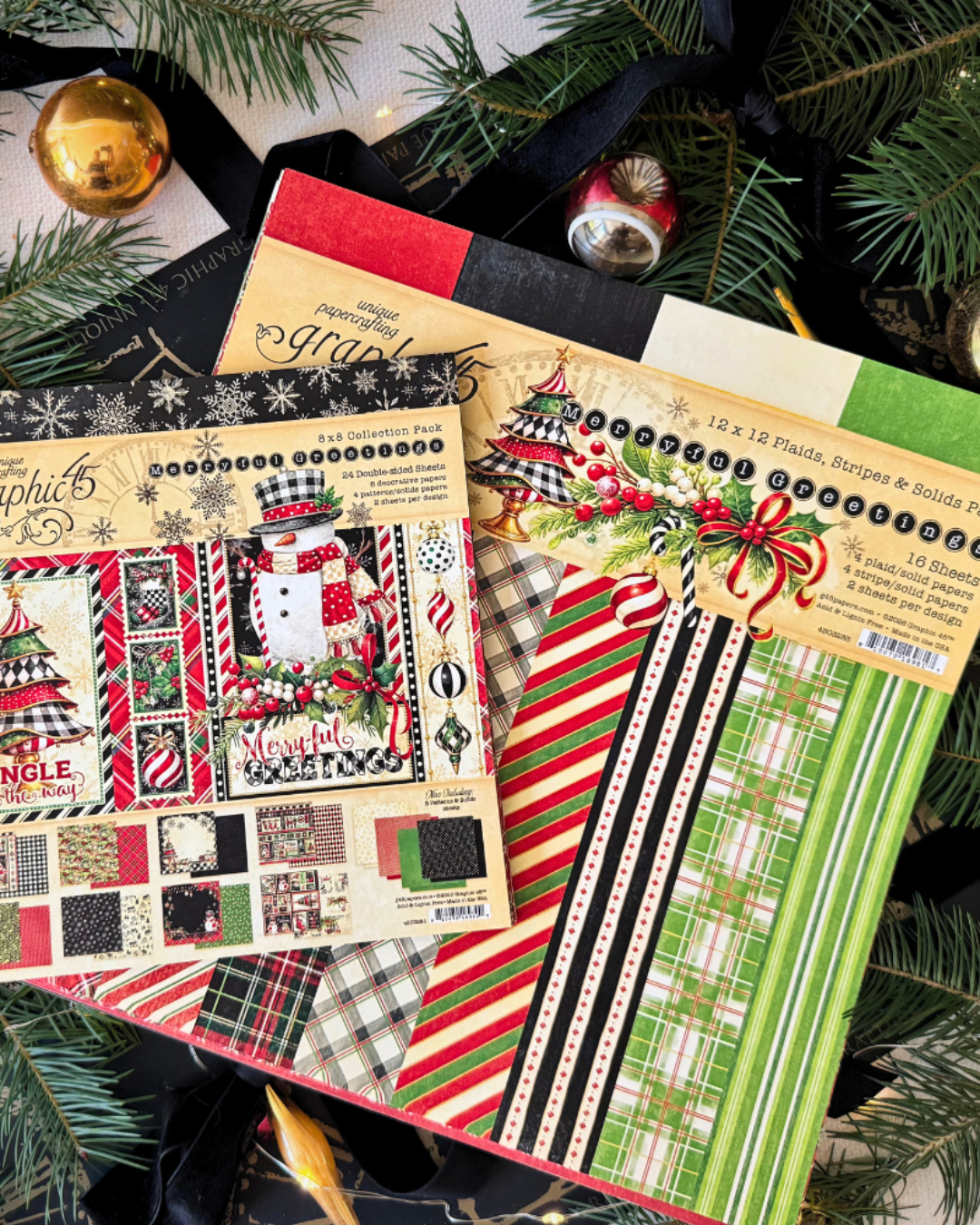 Graphic 45 - 8x8 Collection Pack - Merry-ful Greetings