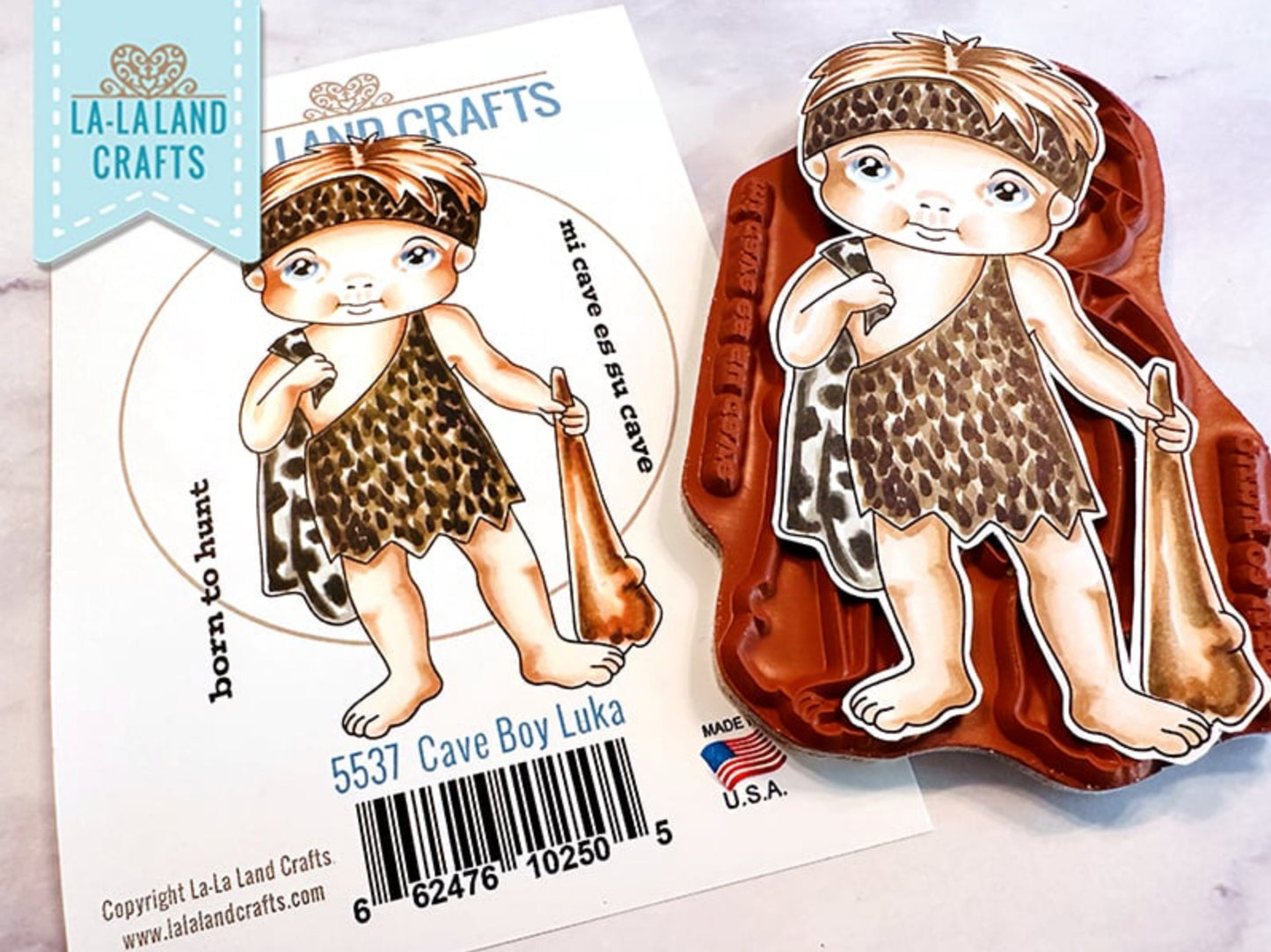 La-La Land Crafts - Rubber Stamps - Cave Boy Luka