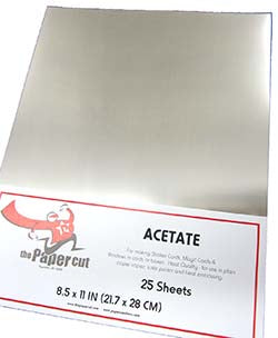 The Paper Cut - Acetate Sheets - 8.5” x 11”