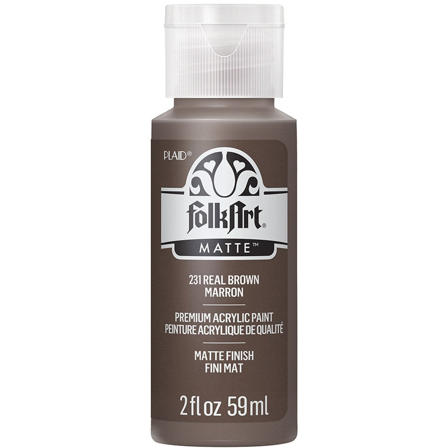 FolkArt - Matte Acrylic Paint - Real Brown