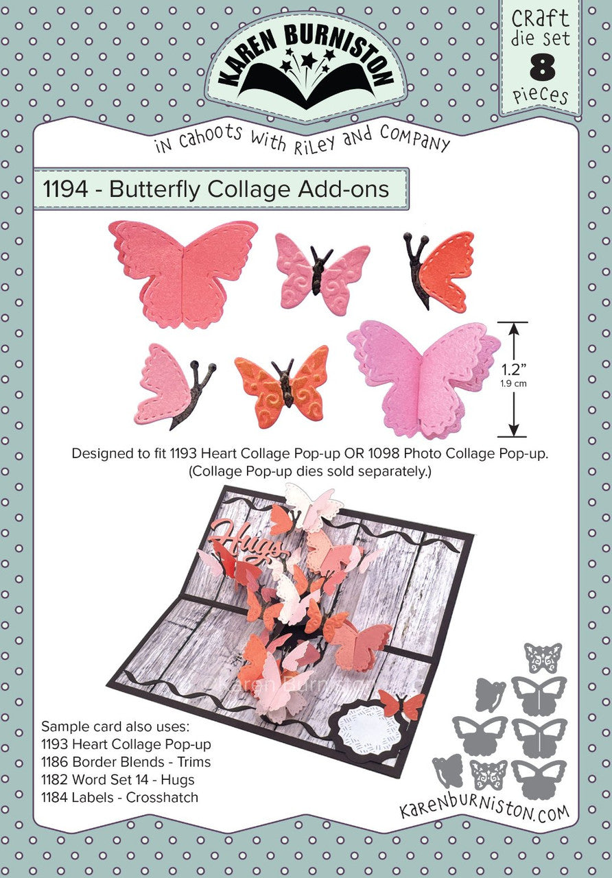 1194 Karen Burniston - Butterfly Collage Add-on