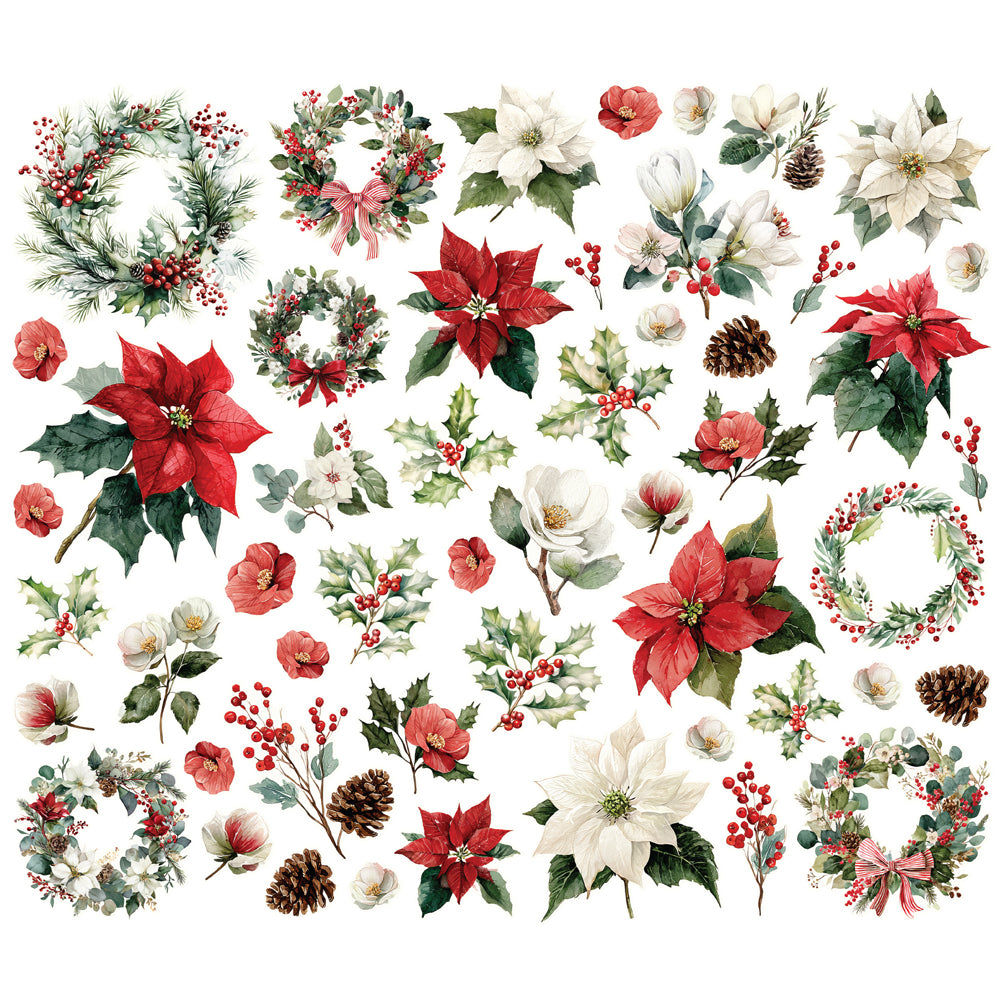 Simple Stories - Simple Vintage Old-Fashioned Christmas - Floral Bits & Pieces