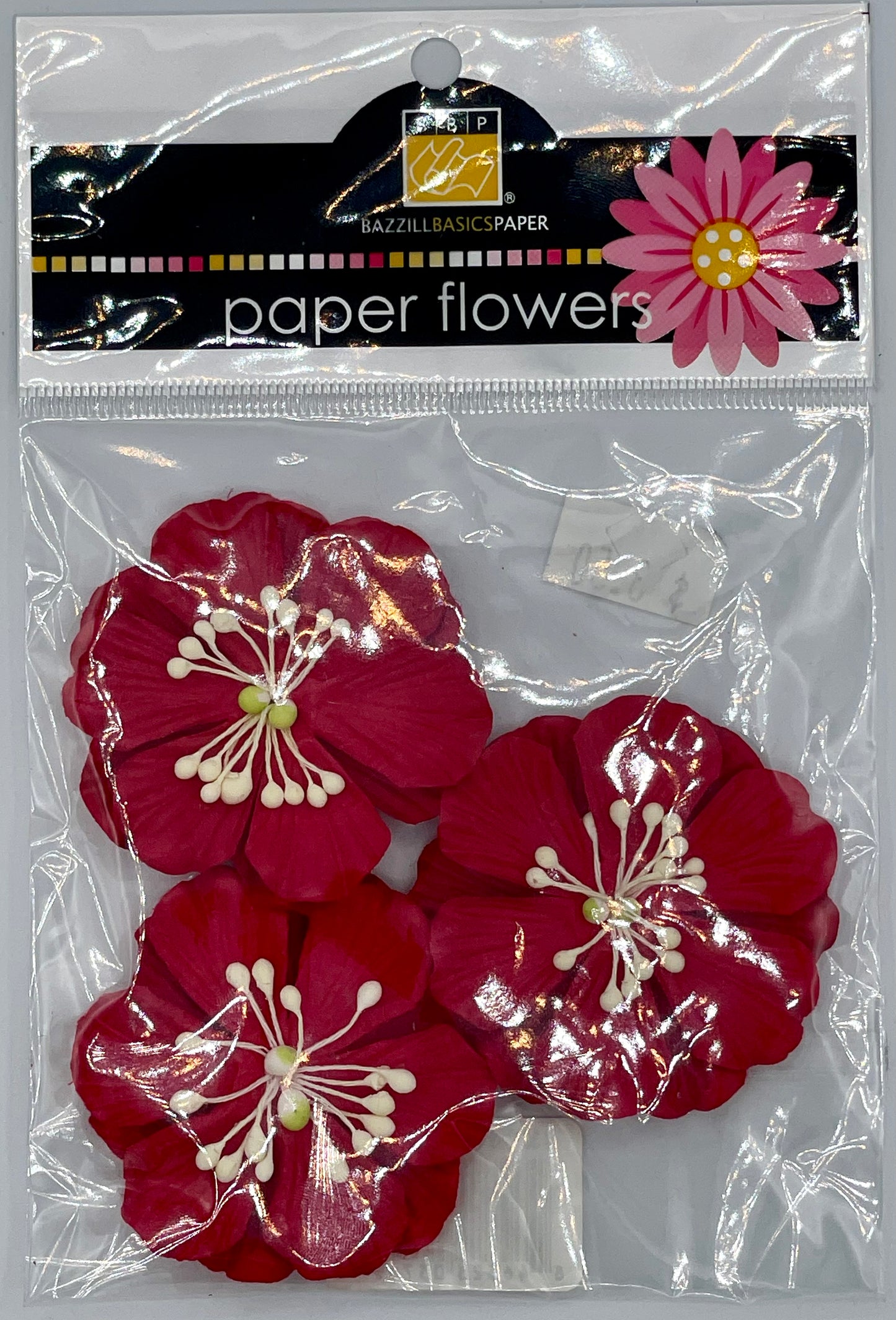 Bazzill Basics Paper - Paper Flowers - Wild Rose Crimson