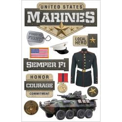 Paper House - 3D Stickers - Marines