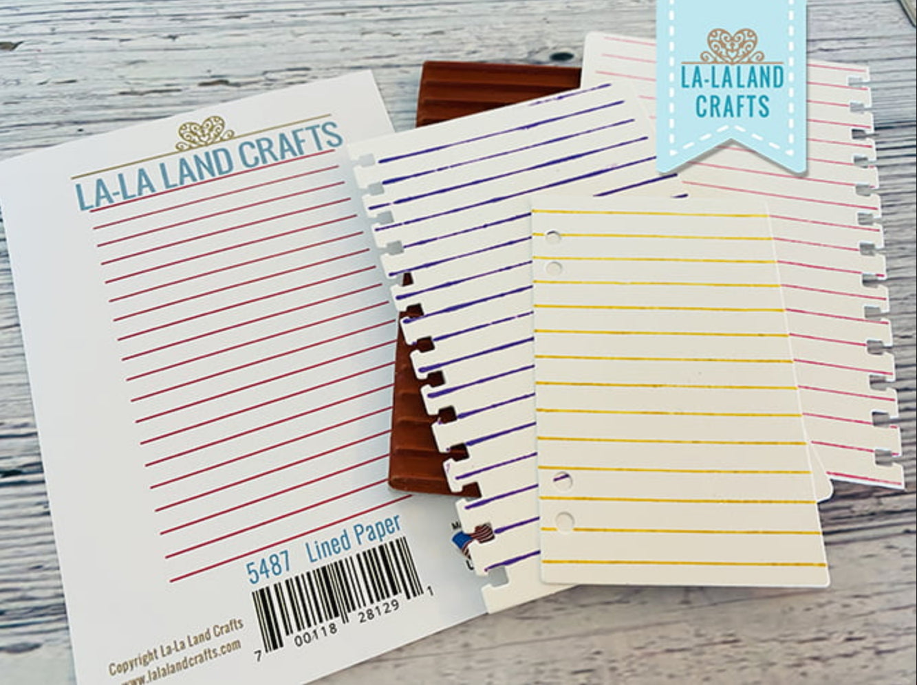 La-La Land Crafts - Rubber Stamps - Lined Paper