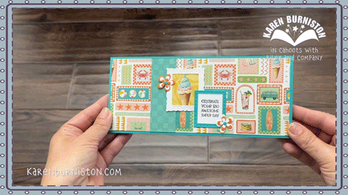 Karen Burniston - Card Kits - Landscape Accordion Slimline Card