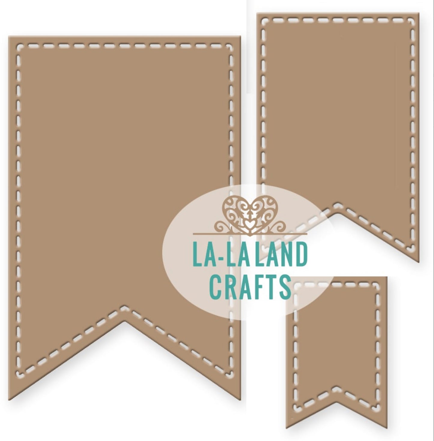 La-La Land Crafts - Steel Dies - Stitched Pennants