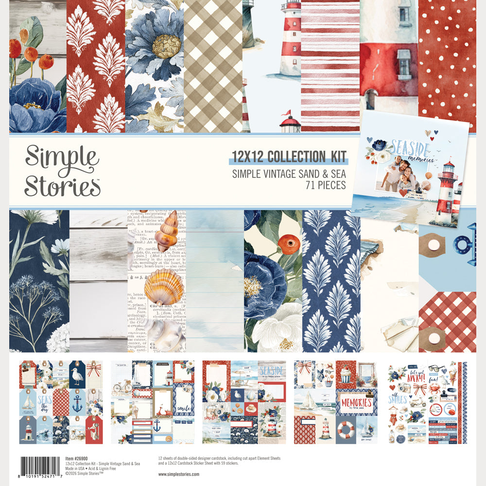 Simple Stories - 12x12 Collection Kit - Simple Vintage Sand & Sea
