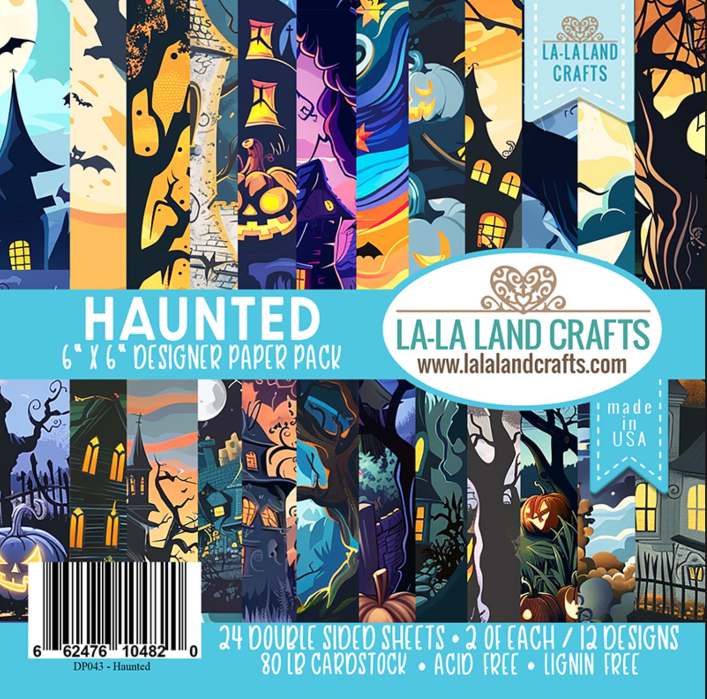 La-la Land Crafts - 6x6 Designer Paper Pack - Haunted