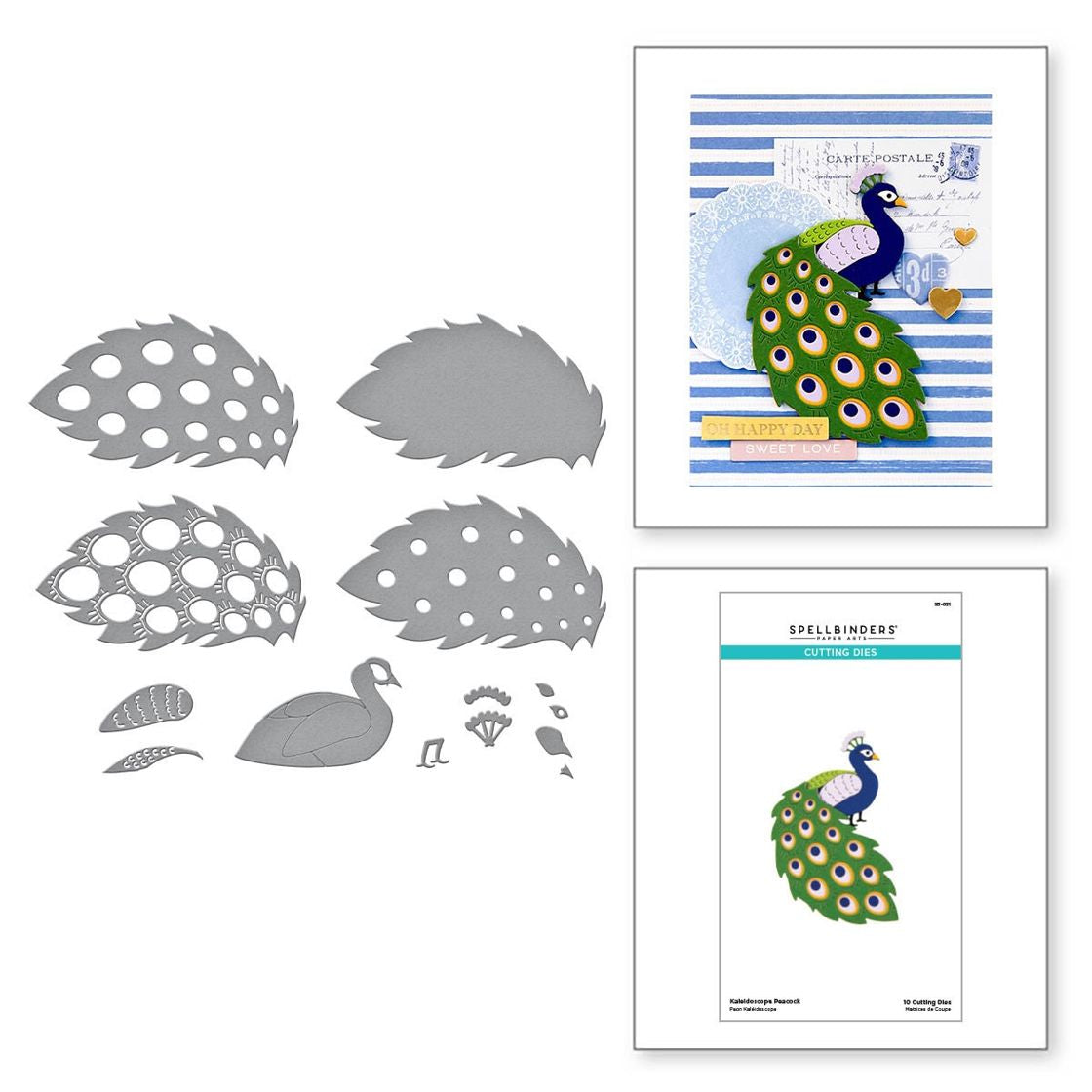 Spellbinders - Cutting Dies - Kaleidoscope Peacock