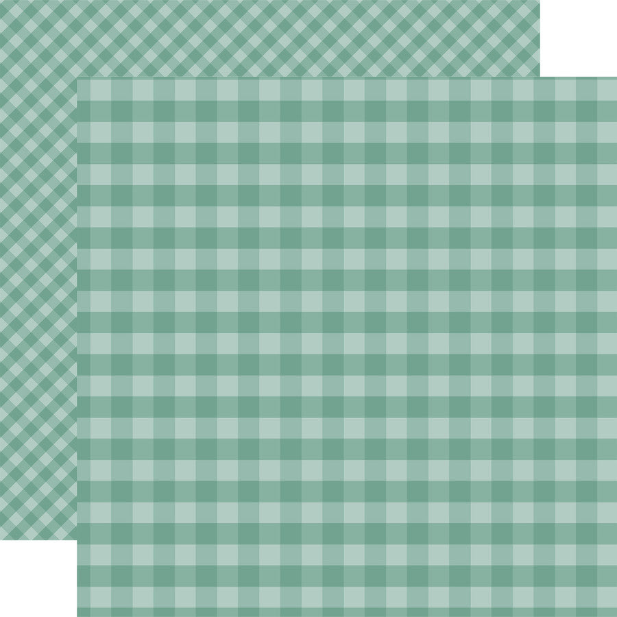 Echo Park - Dots & Stripes - Teal Gingham