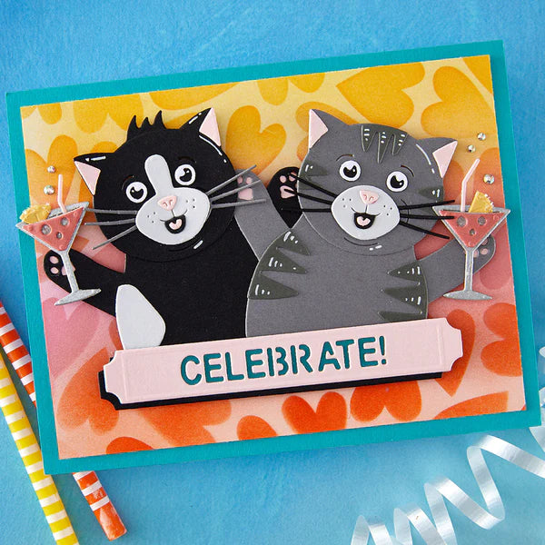 Spellbinders - Cutting Dies by Simon Hurley - Congrats Cat