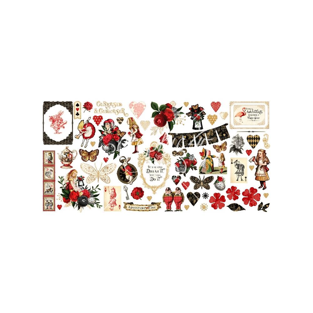 Graphic 45 - Curiouser & Curiouser - Ephemera Assortment