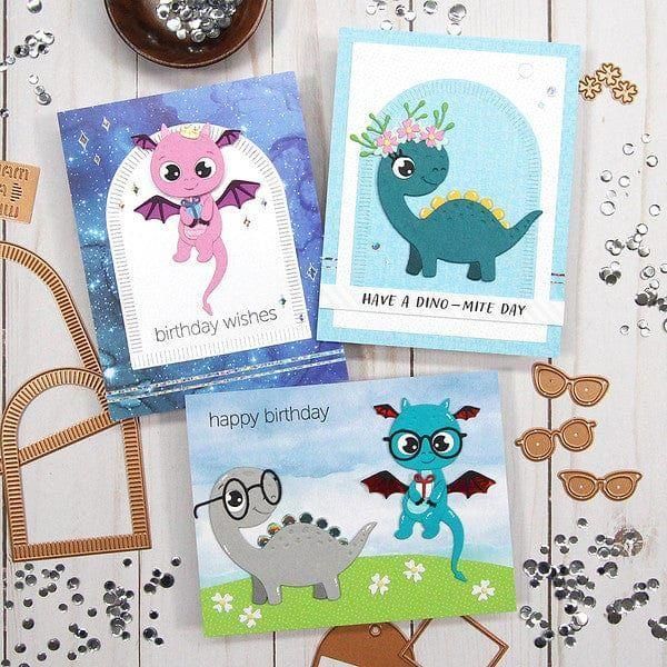 Spellbinders - Clear Stamps - Monster Birthday Sentiments