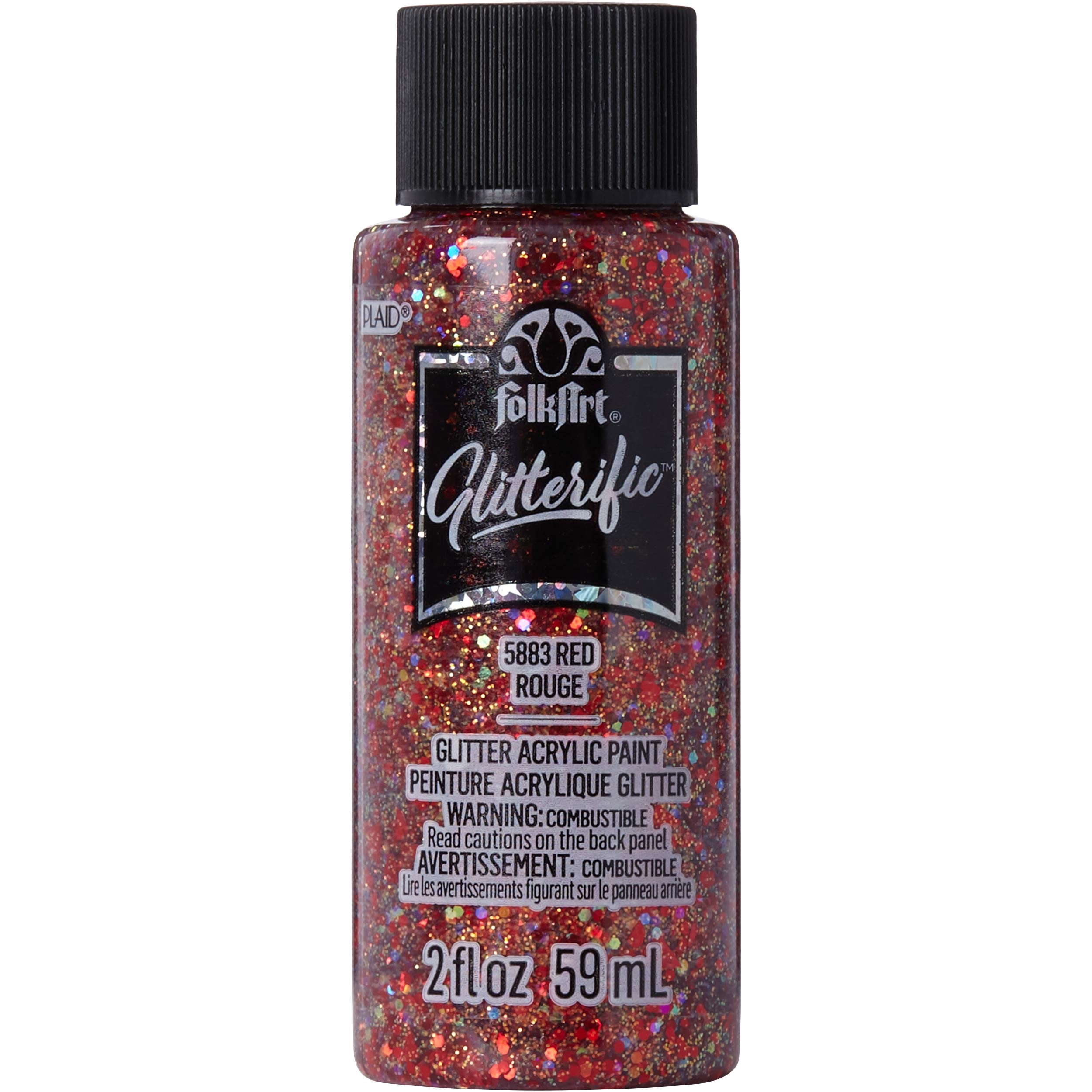 FolkArt Gallery Glass Paint – Vernice Per Vetro, Colore Ruby Red, 59 Ml (2 Oz) - copertina