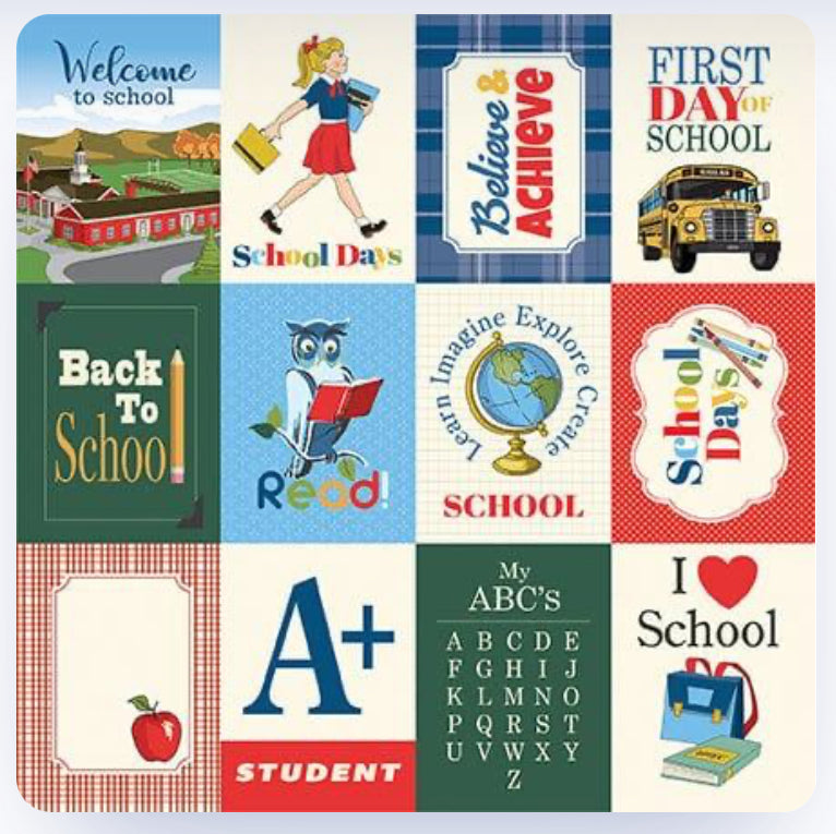 Carta Bella - School Days - 3x4 Journaling Cards