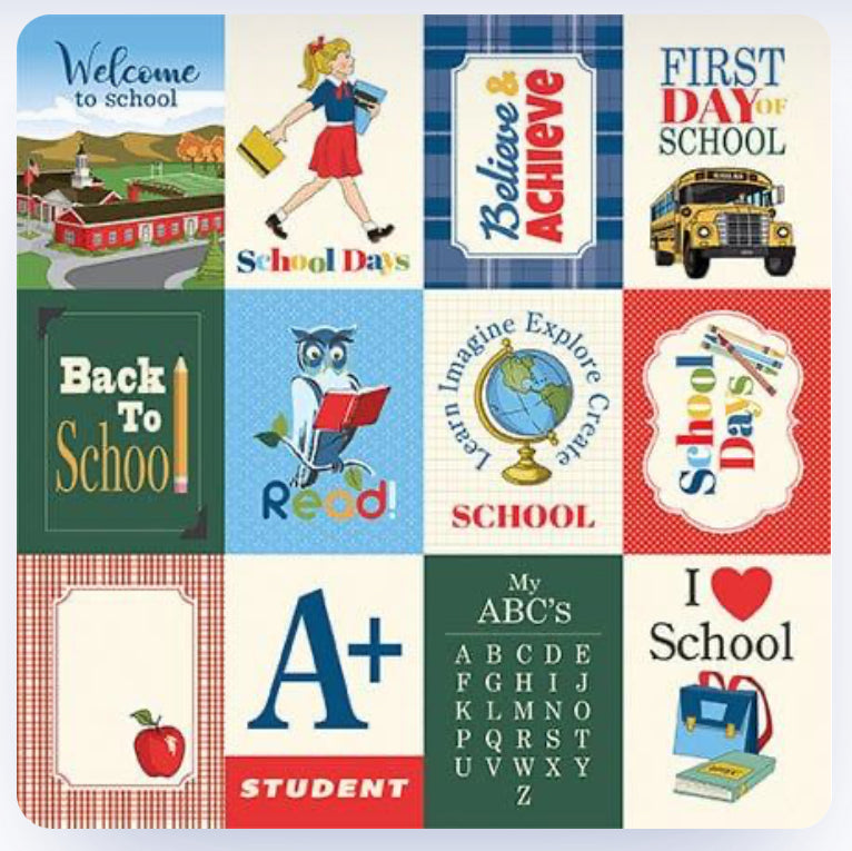 Carta Bella School Days - 3x4 Journaling Cards