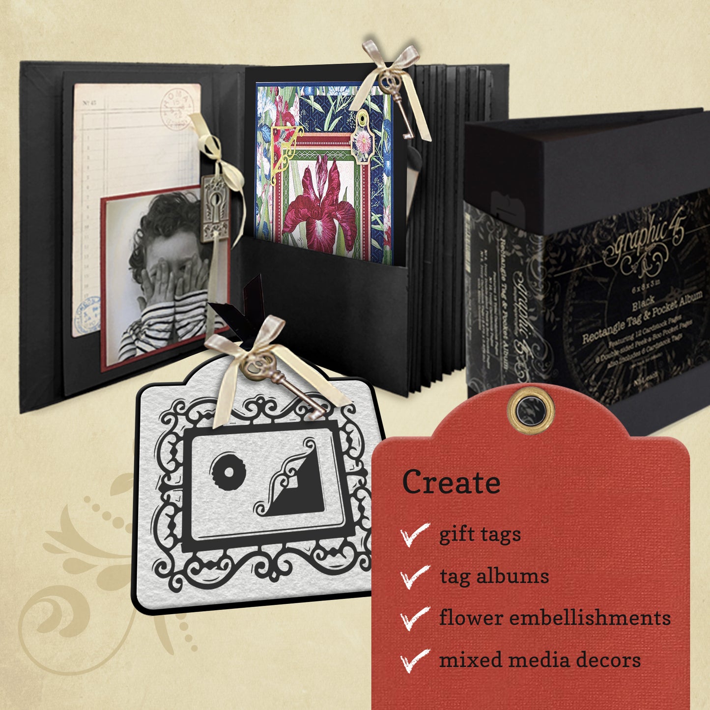 Graphic 45 - Die Set - Policy & Decorative