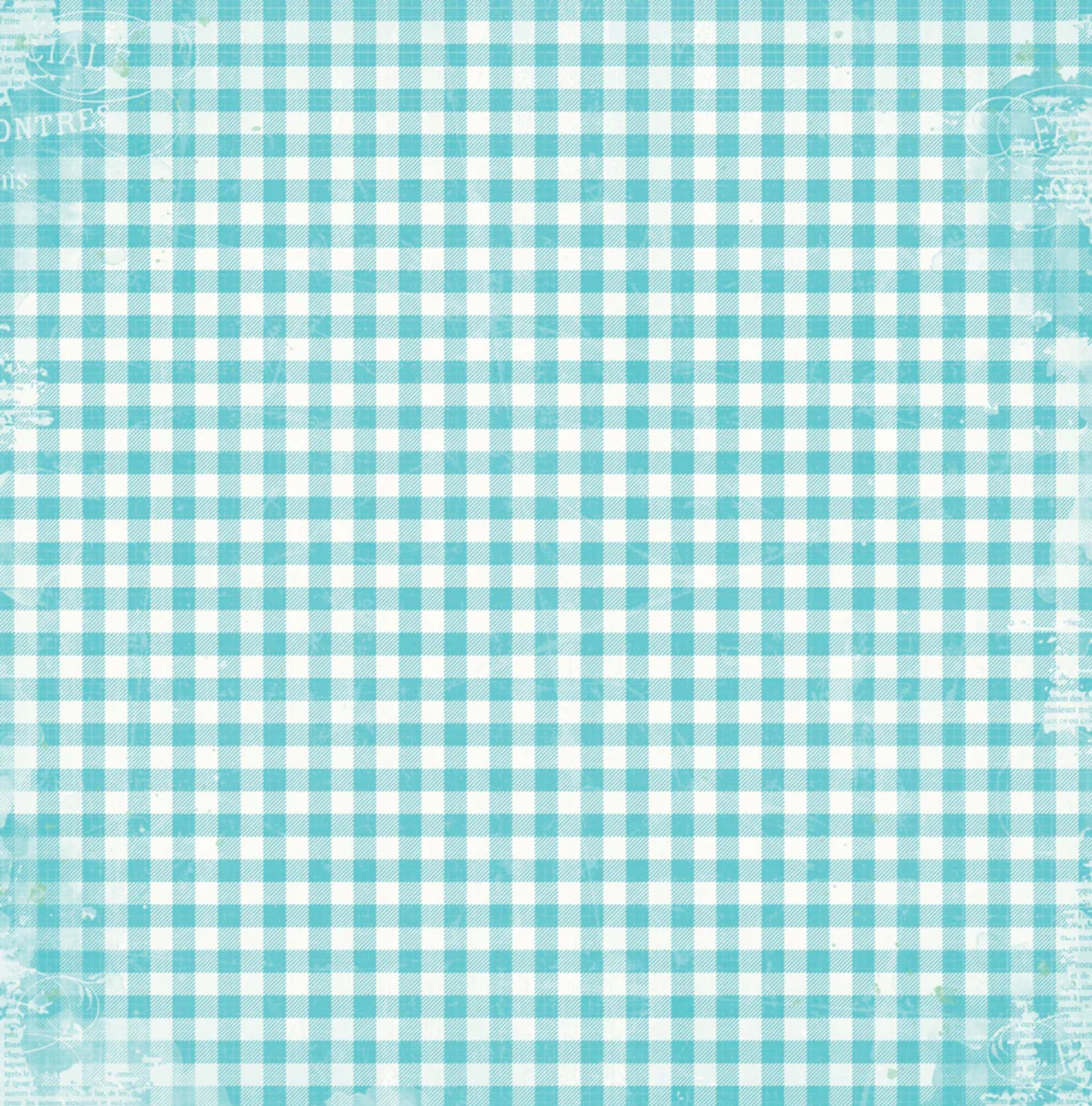 Simple Stories - Simple Vintage Life in Bloom - Teal Gingham