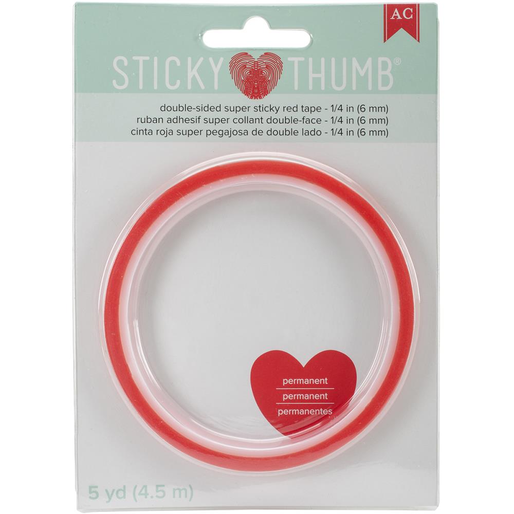 American Crafts - Sticky Thumb - Double-Sided Sticky Red Tape