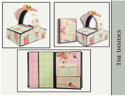 CrafTreat - Picnic Basket Mini Album DIY Scrapbook Blank - Kraft
