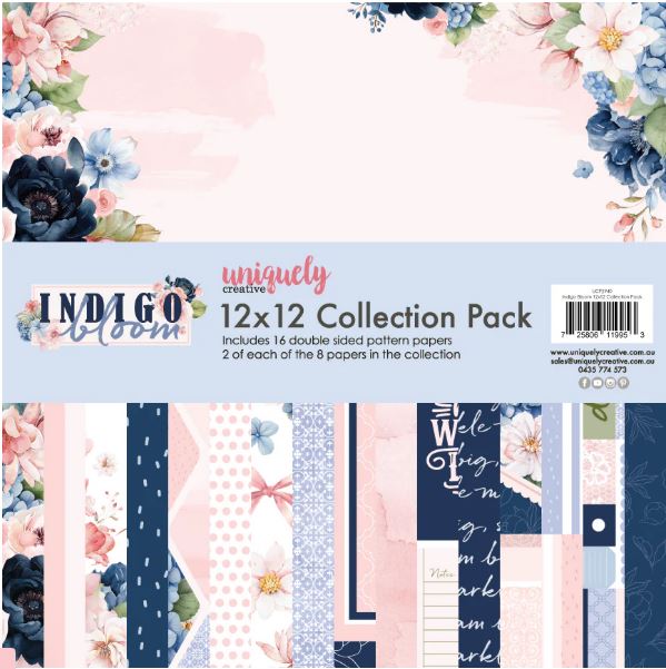 Uniquely Creative - Indigo Bloom - 12 x 12 Collection Kit