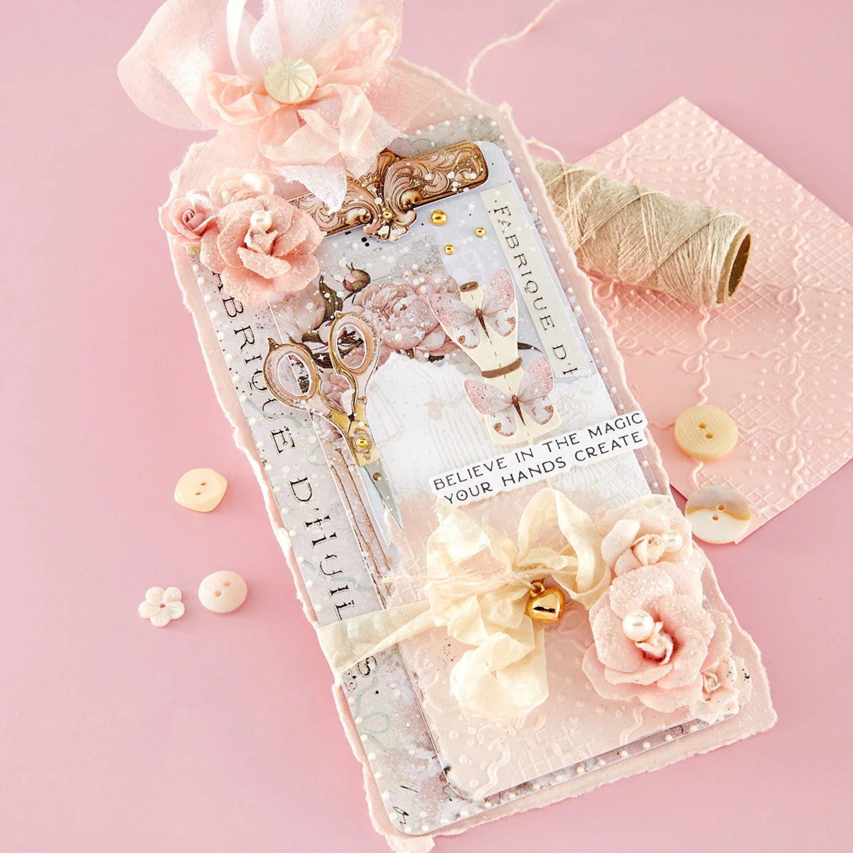 Spellbinders - 3D Embossing Folder - Ribbons & Seams