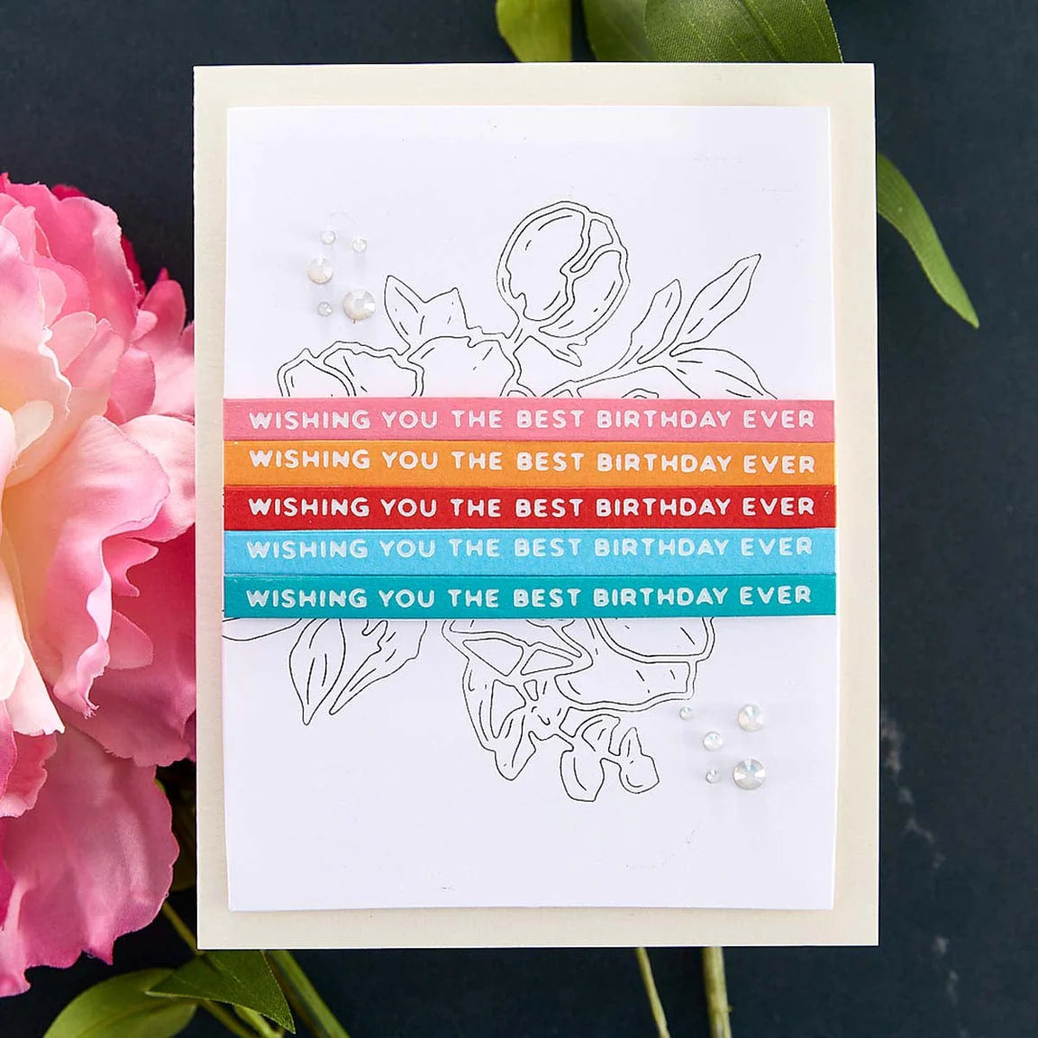 Spellbinders - Hot Foil Plates - Inside Card Glimmer Sentiments