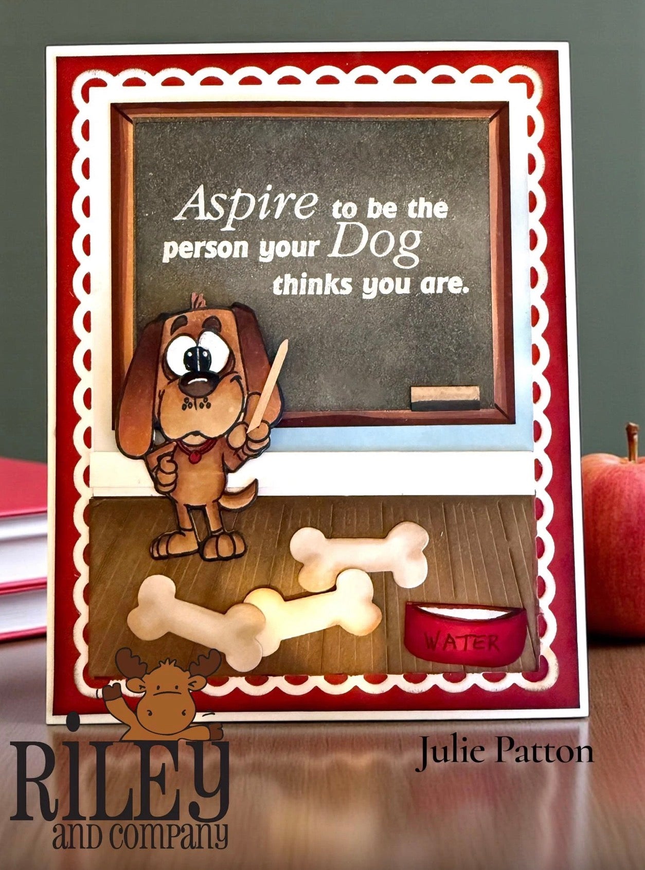 Riley and Co - Clear Stamps and Die Set - Dog Bone Frame