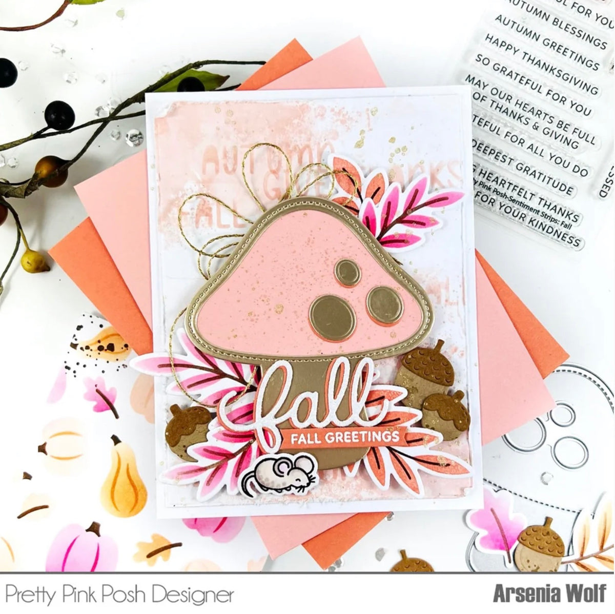 Pretty Pink Posh - Craft Dies - Fall Script