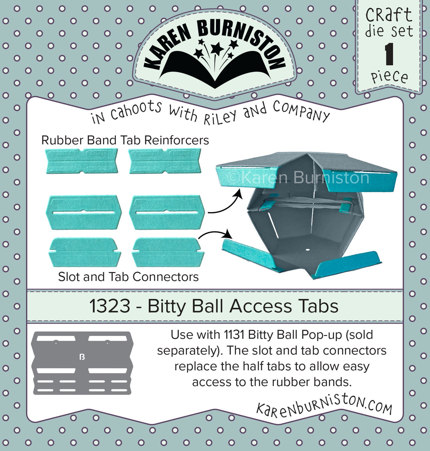 1323 Karen Burniston - Bitty Ball Access Tabs