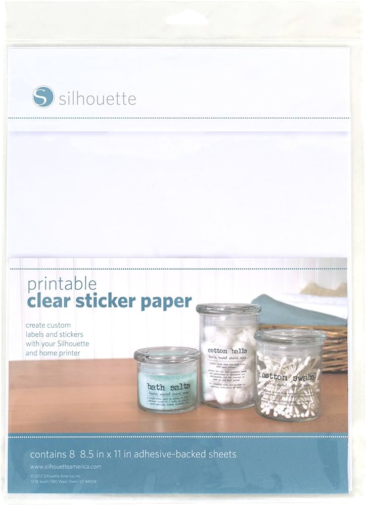 Silhouette Printable Clear Sticker Paper