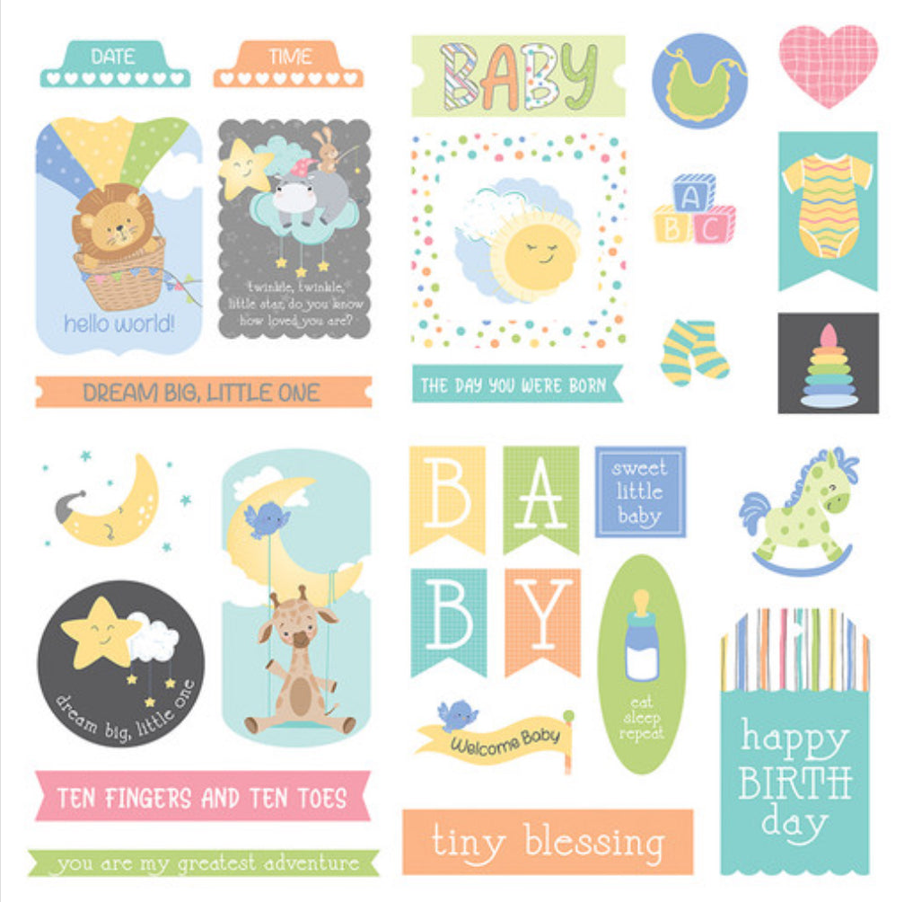 Photo Play - Cardstock Ephemera - Hush Little Baby