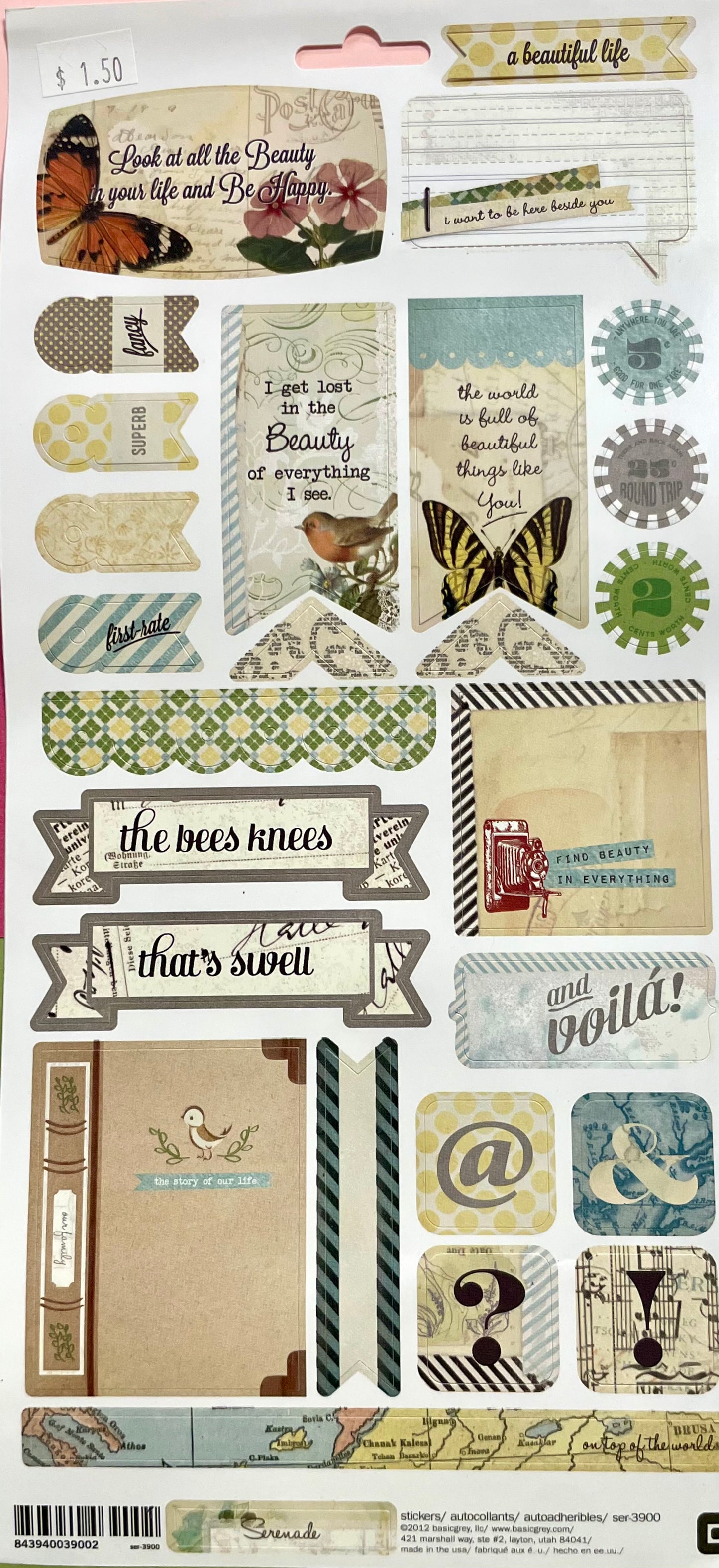 BasicGrey - Serenade - Cardstock Stickers