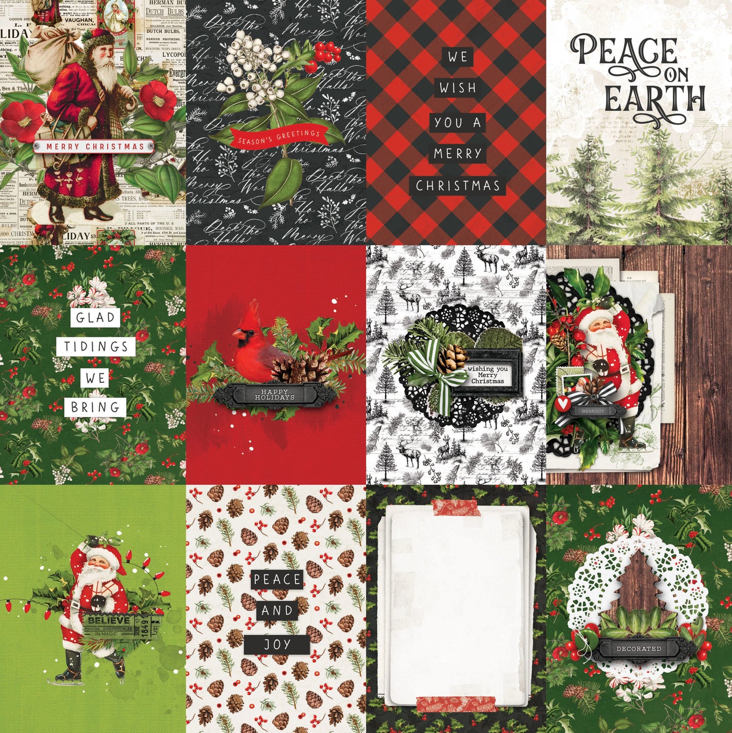 Simple Stories - Simple Vintage Christmas Lodge - 3x4 Elements