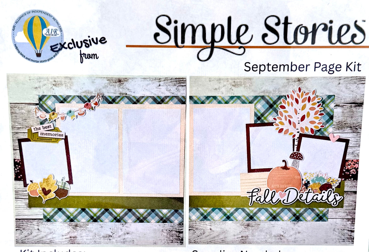Simple Stories - AIR Exclusive September Page Kit - Pumpkins & Plaid
