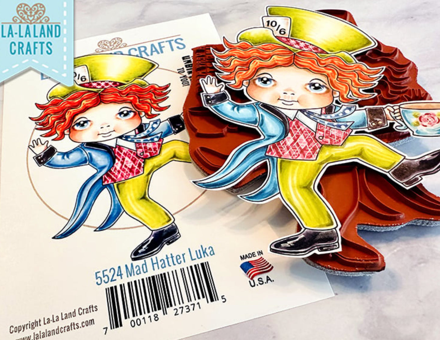 La-La Land Crafts - Rubber Stamps - Mad Hatter Luka