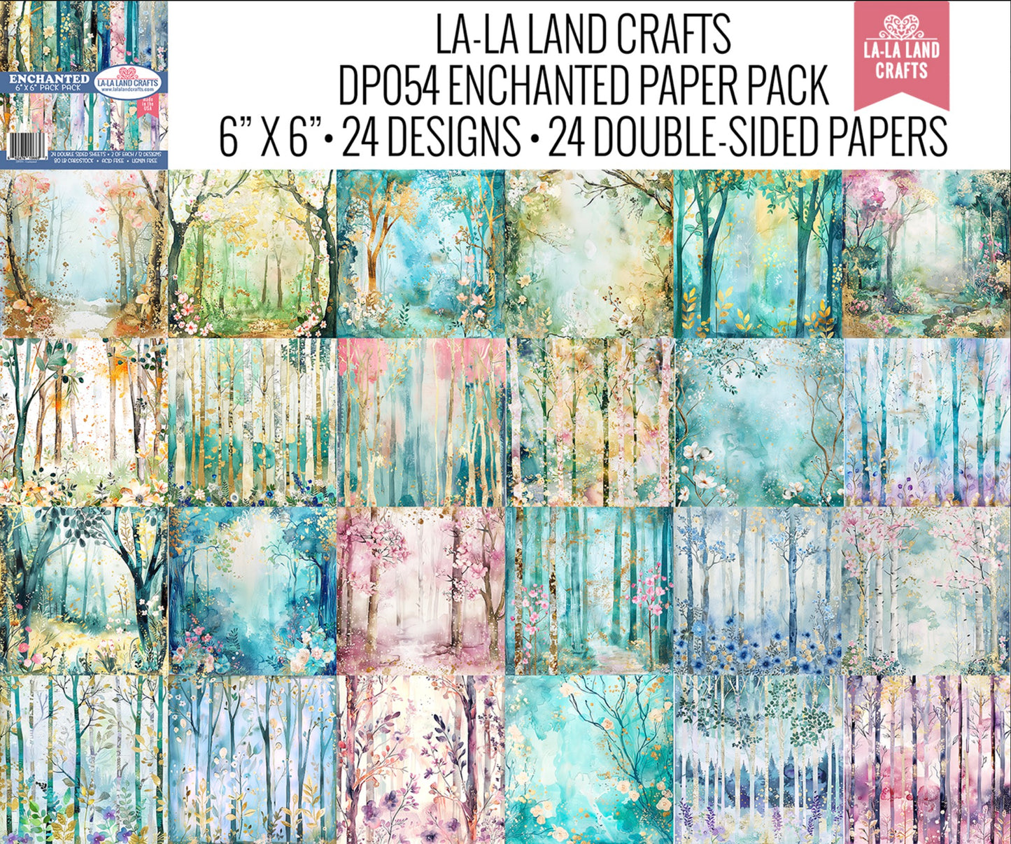 La-La Land Crafts - Enchanted - 6x6 Paper Pack