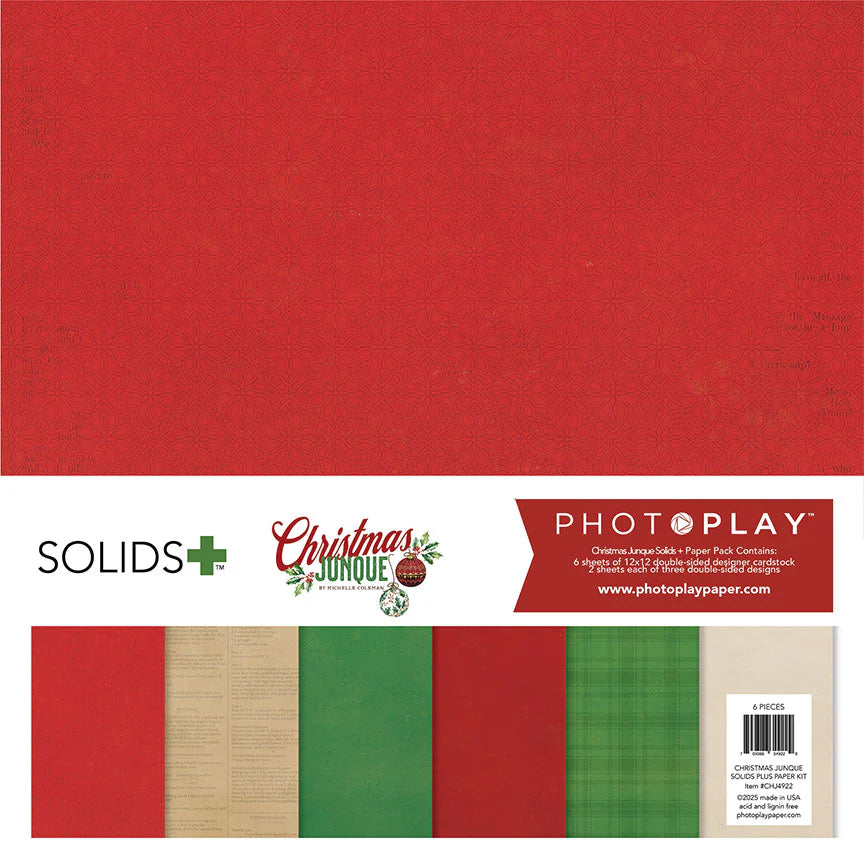 Photo Play-Christmas Junque - Solids+ - Paper Pack