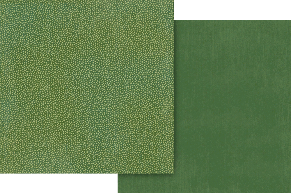 Graphic 45 - Wonder of Oz - Emerald Green Pattern & Solid