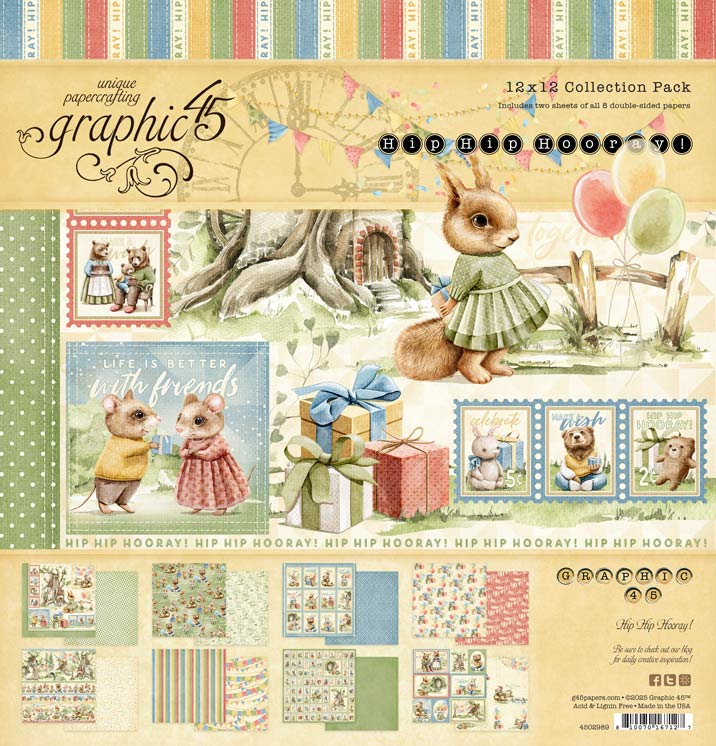 Graphic 45 - Hip Hip Hooray Album Kit