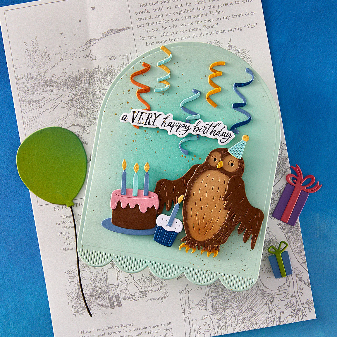 Spellbinders - Cutting Dies - Say Cheese Classic Pooh Birthday - Rabbit & Peru