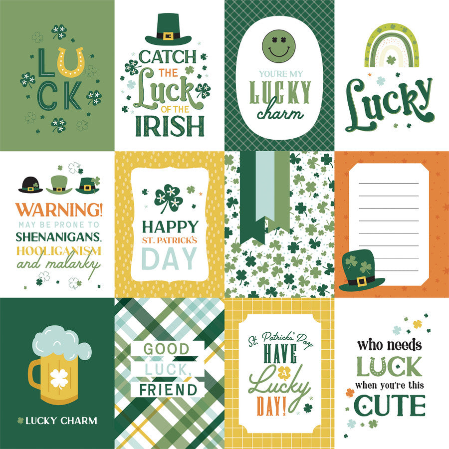 Echo Park - Lucky Charm - 3x4 Journaling Cards