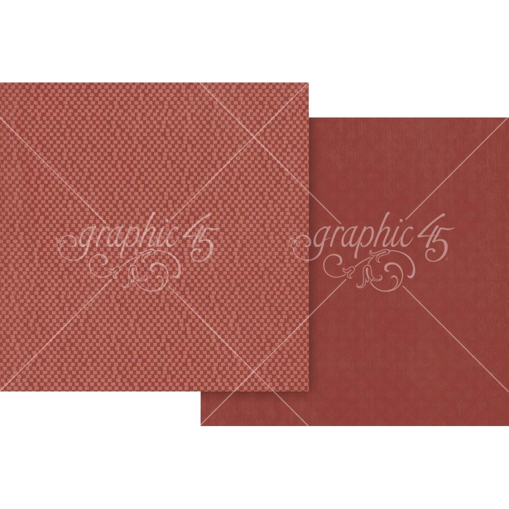Graphic 45 - Ghostly Greetings - Blood Red Pattern & Solid Sheet