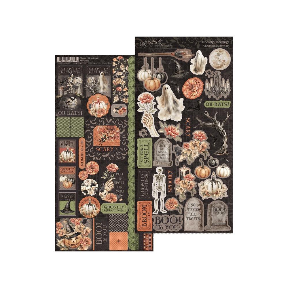 Graphic 45 - Ghostly Greetings - Cardstock Sticker Set