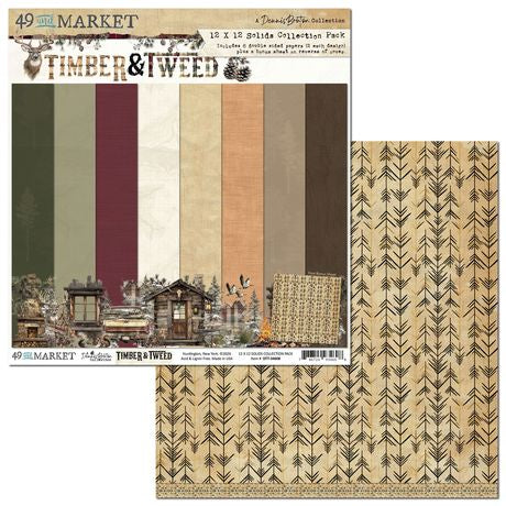 49 & Market - Timber & Tweed - 12x12 Solids Collection Pack